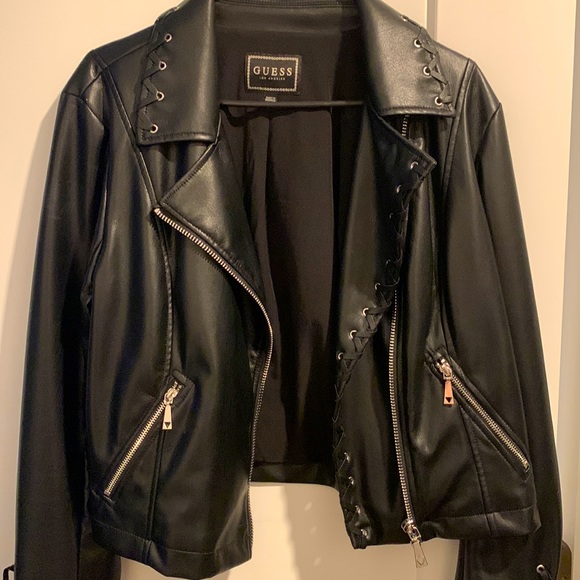 Guess mortar cycle leather jacket - Picture 2 of 4